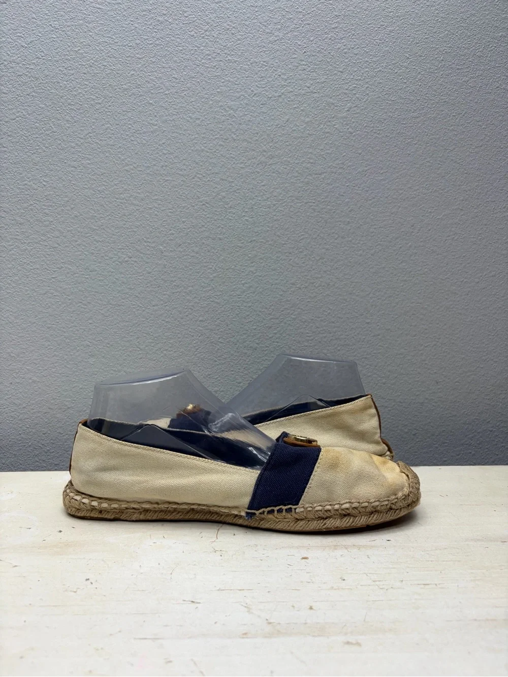 Tory Burch Beacher Canvas Espadrilles Size 10.5
